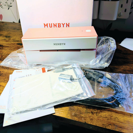 MUNBYN Bluetooth Thermal Label Printer, Wireless 4x6 label printer,  ITPP129, Pink