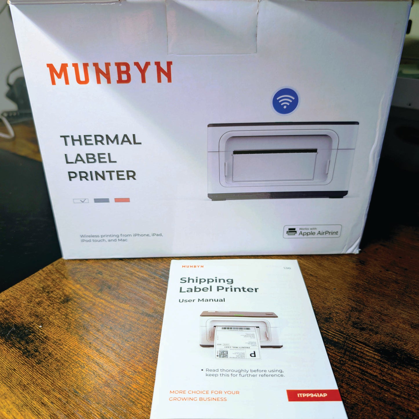 MUNBYN Bluetooth Thermal Label Printer, Wireless 4x6 label printer,  ITPP129, Pink
