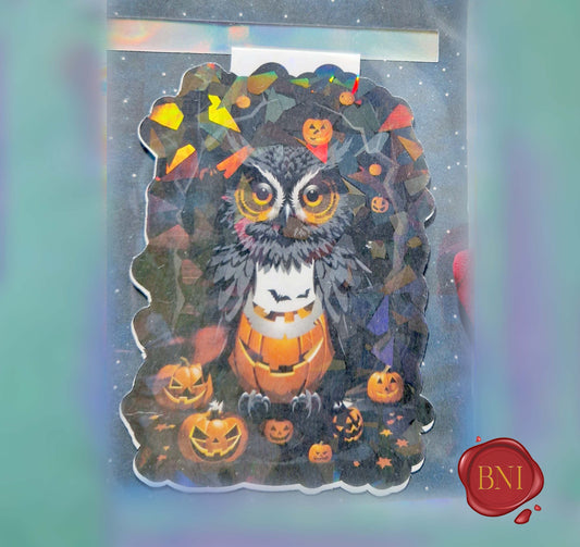 Magnetic bookmark - Pumpkin owl