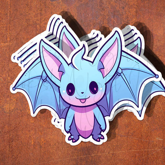 Blue cute bat