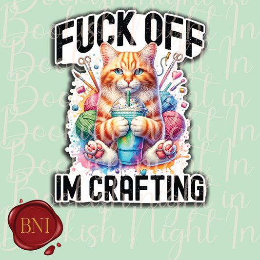 Fuck off, I'm crafting ginger cat