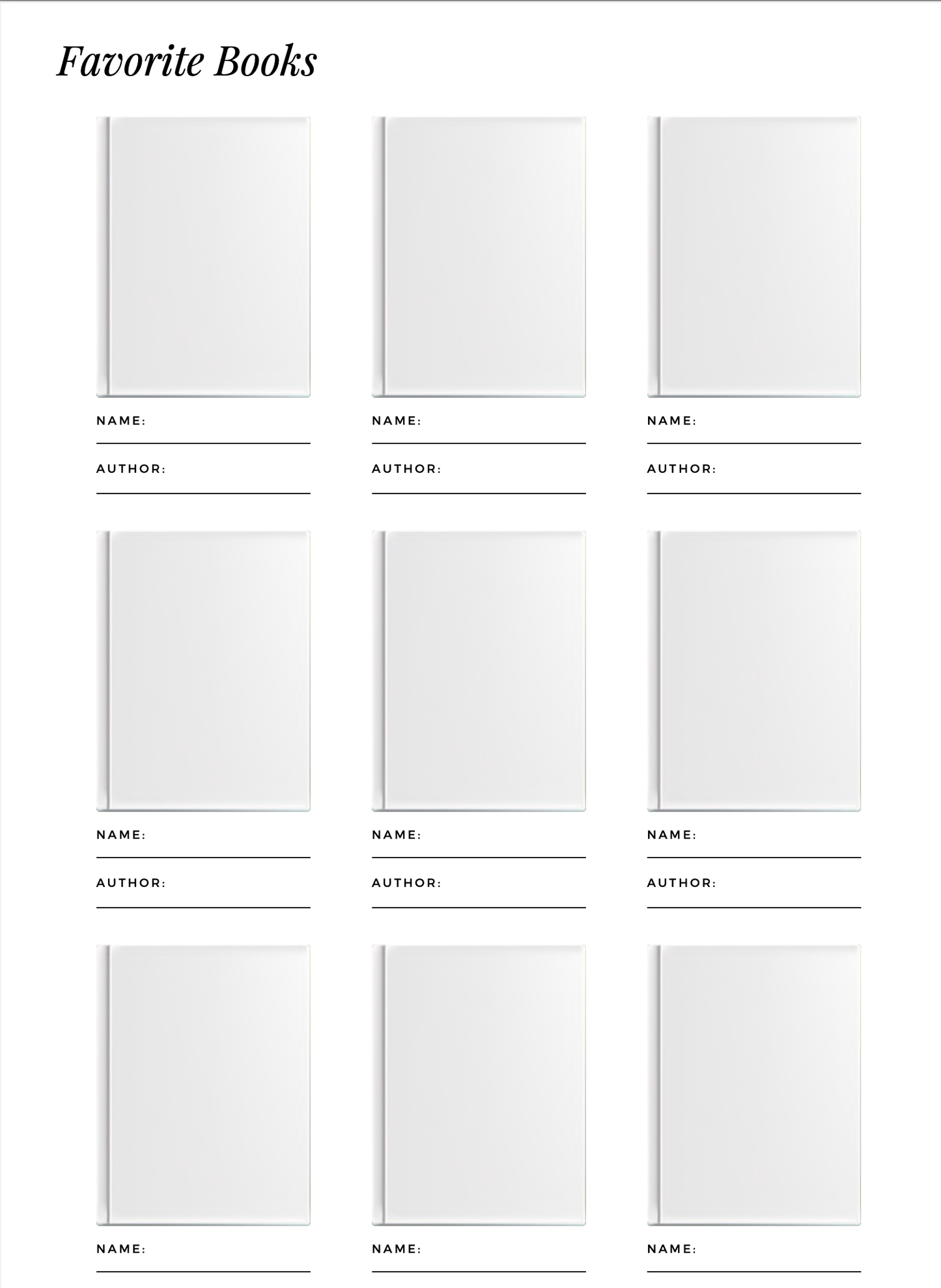 NEW 2023 Digital/printable reading journal
