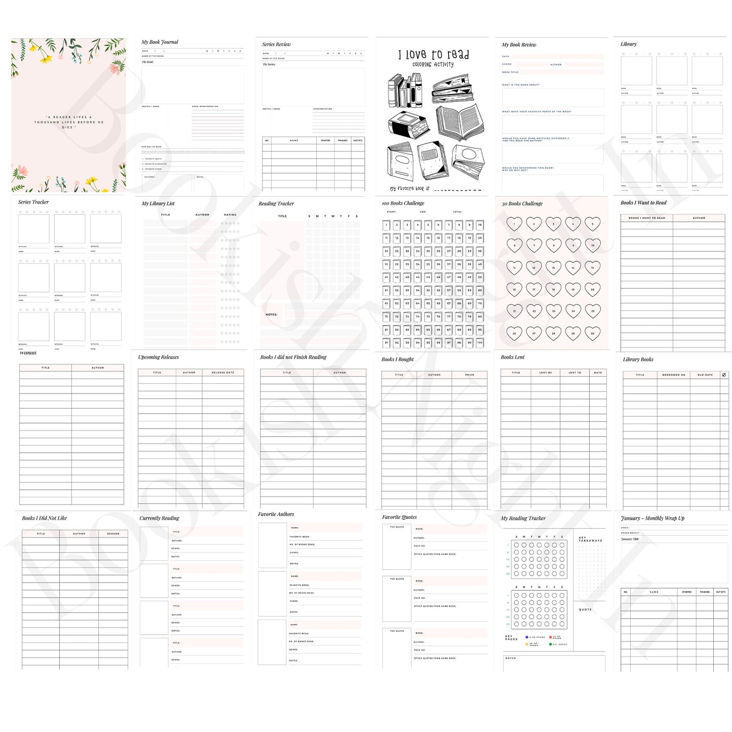 NEW 2023 Digital/printable reading journal