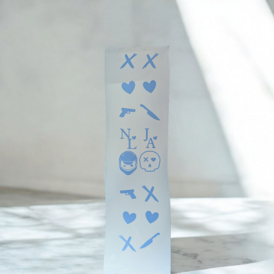 Lights out & Caught up stencils